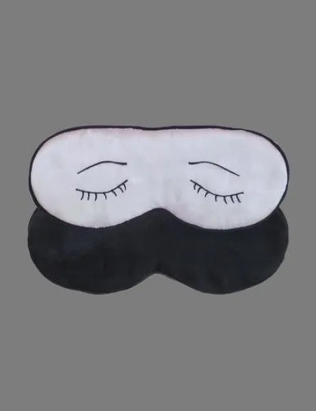 100% Silk Eye Mask - Bedroom Eyes - Pink & Black