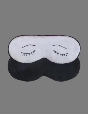 100% Silk Eye Mask - Bedroom Eyes - Pink & Black