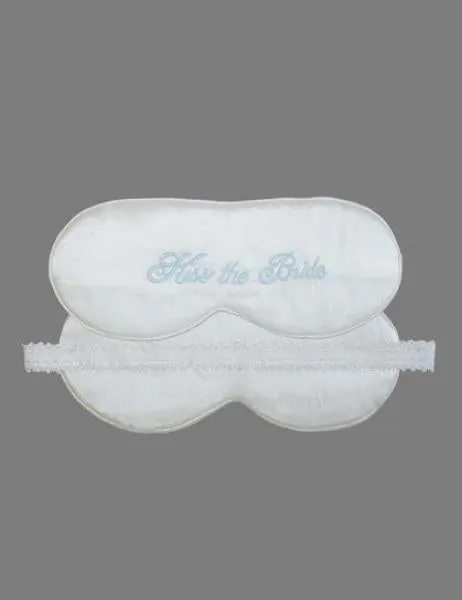 100% Silk Eye Mask - Kiss the Bride - Porcelain
