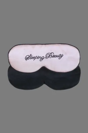 100% Silk Eye Mask - Sleeping Beauty -  Pink & Black