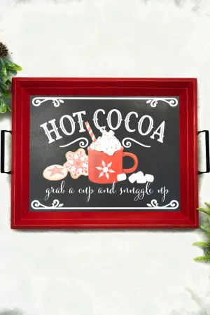 13 x 17.25 'Hot Cocoa' Wood Serving Tray