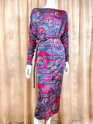 1980's Missoni Peacock Dot Dress