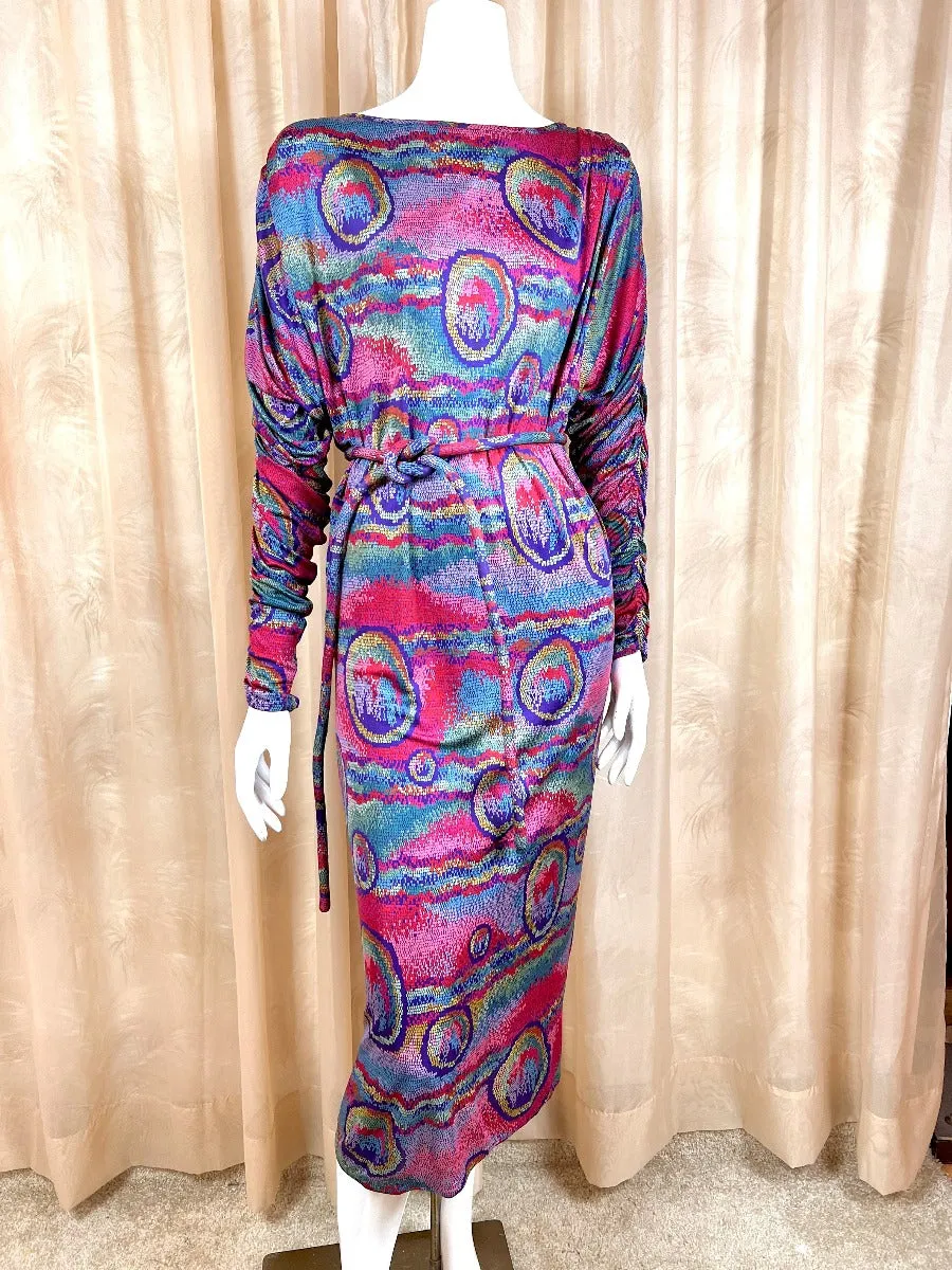 1980's Missoni Peacock Dot Dress
