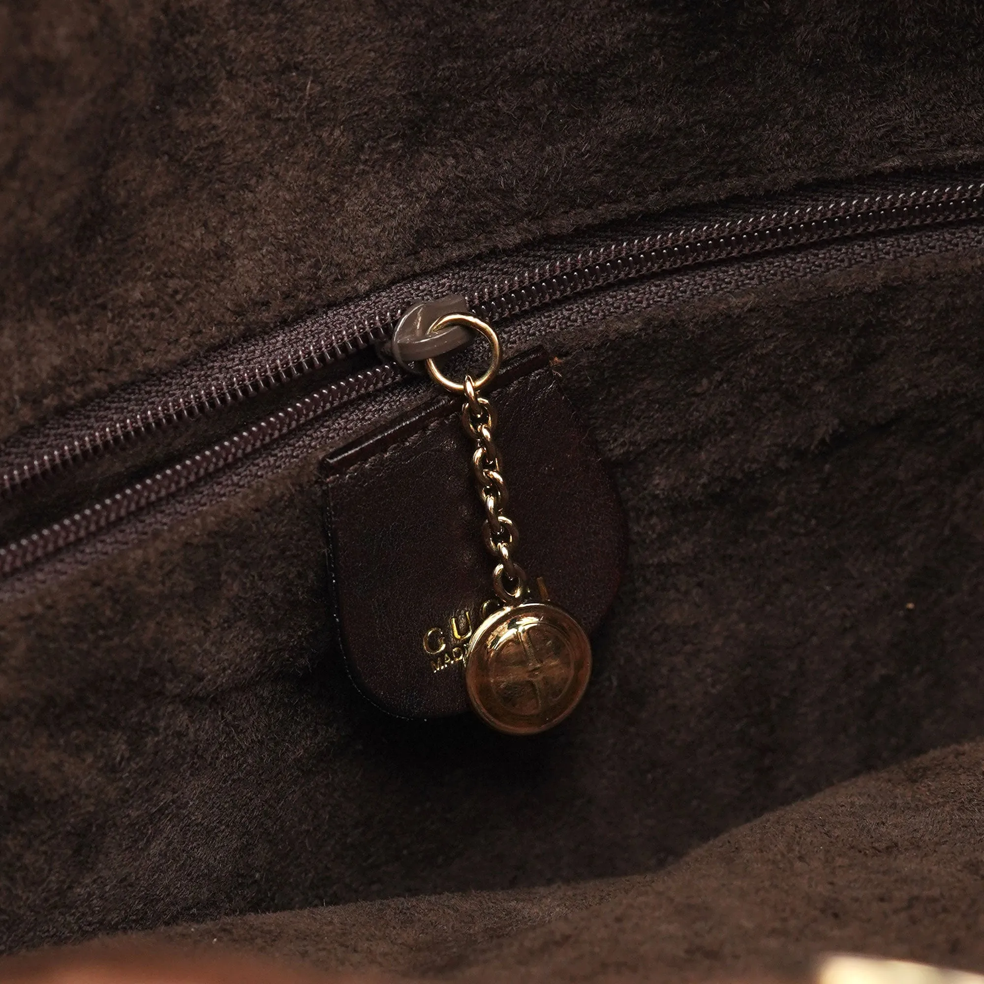 1996 Brown Woven Bamboo Shoulder Bag