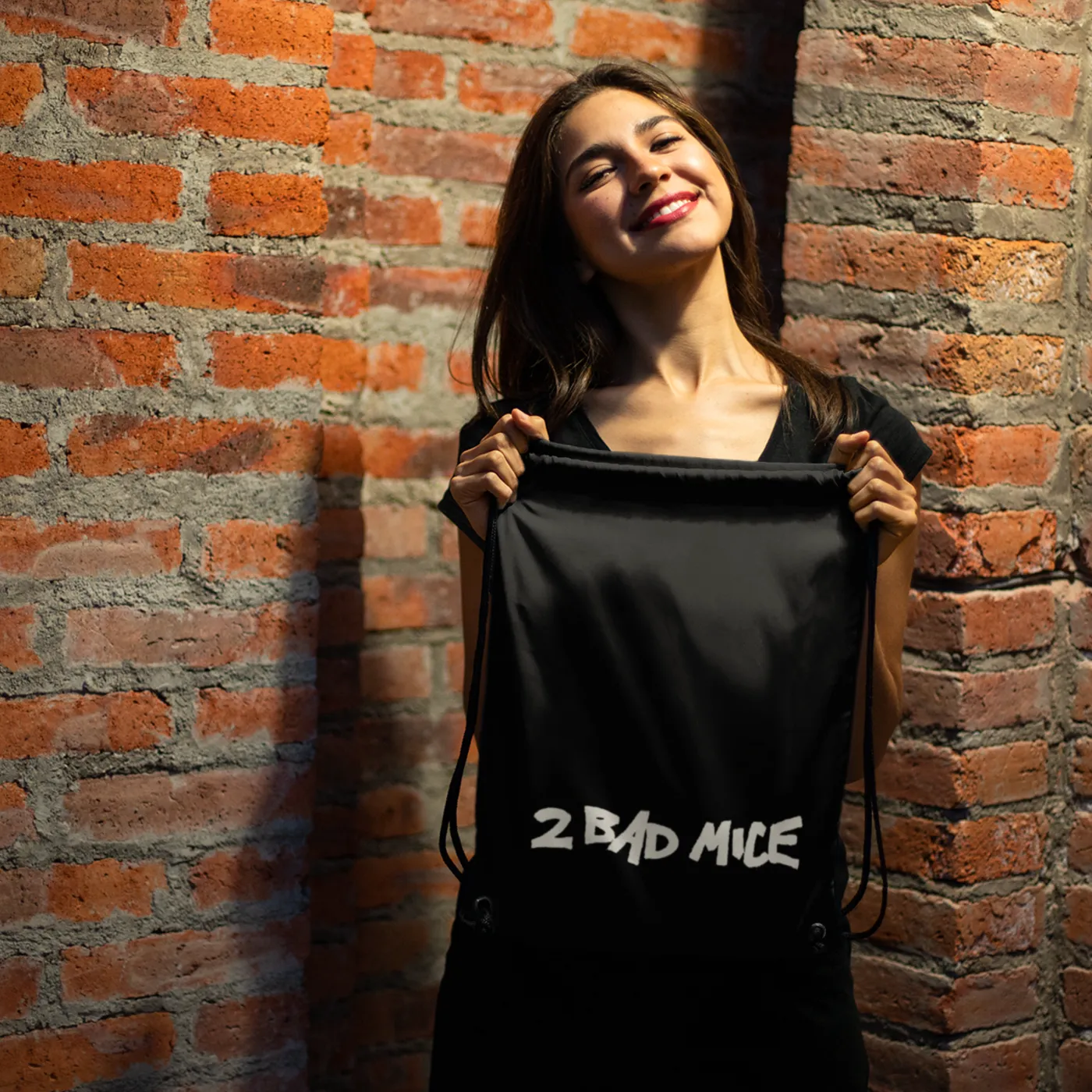 2 Bad Mice Drawstring bag (Black)