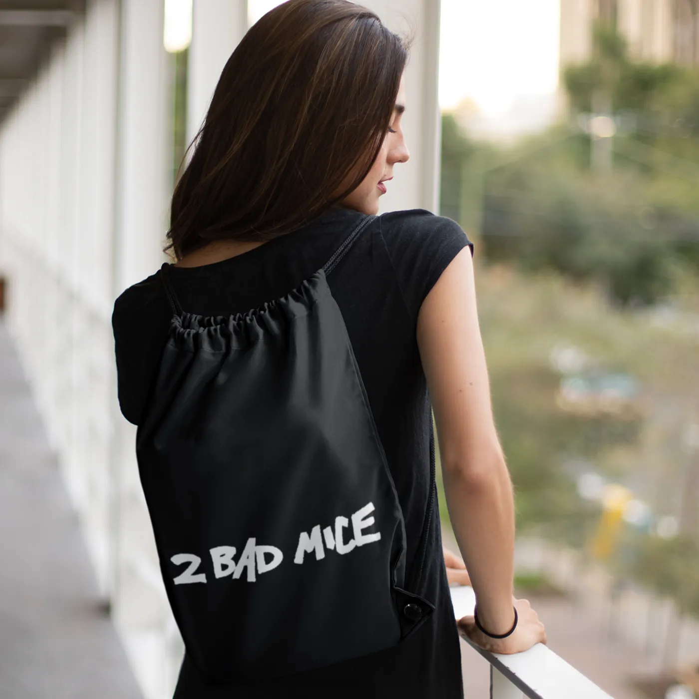 2 Bad Mice Drawstring bag (Black)