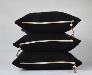 27x27 Black Linen Pillow