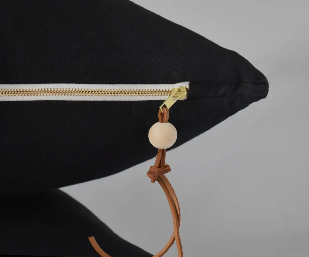 27x27 Black Linen Pillow