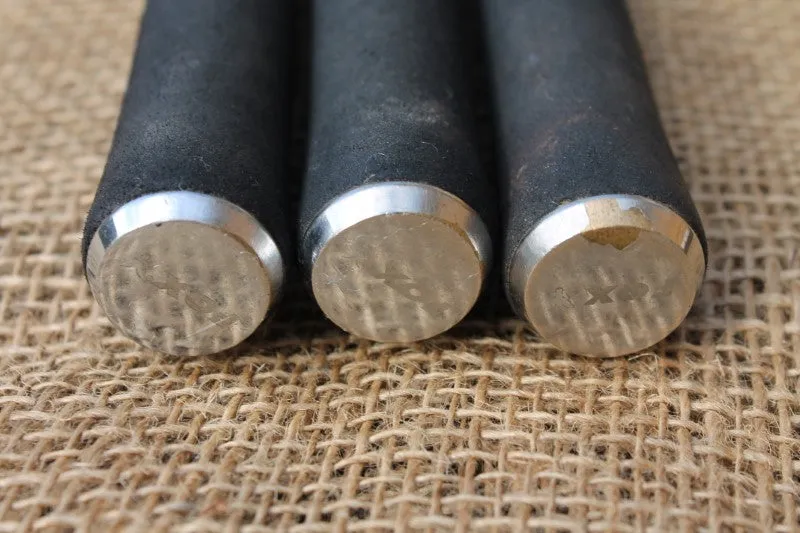 3 x Fox Vario Twin Twip Old School Carbon Carp Fishing Rods. 2.75lb And 3.25lb T/C.