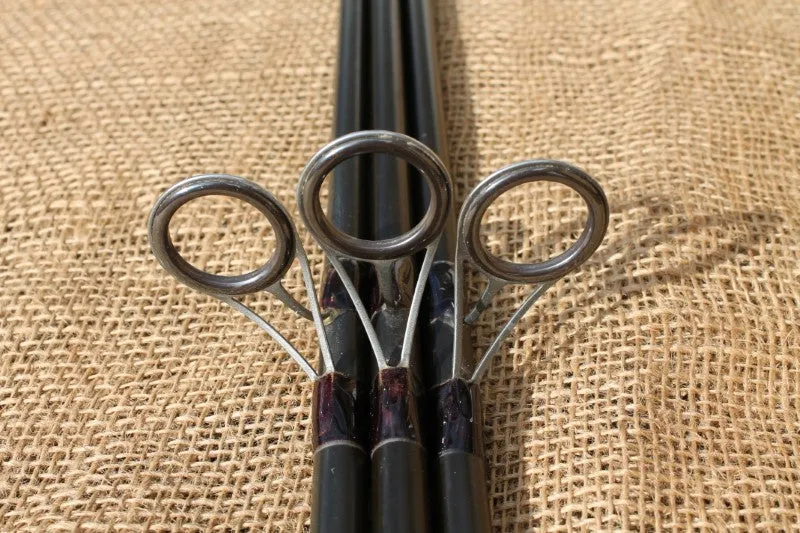 3 x Fox Vario Twin Twip Old School Carbon Carp Fishing Rods. 2.75lb And 3.25lb T/C.
