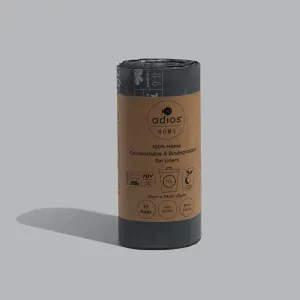 30L Compostable Bin Liners with Handles - 1 Roll (20 bags) - 30L