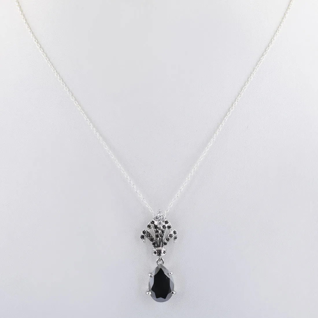 4 Ct Black Diamond Designer Accents Pendant, Great Shine & Amazing Look. AAA Certified!