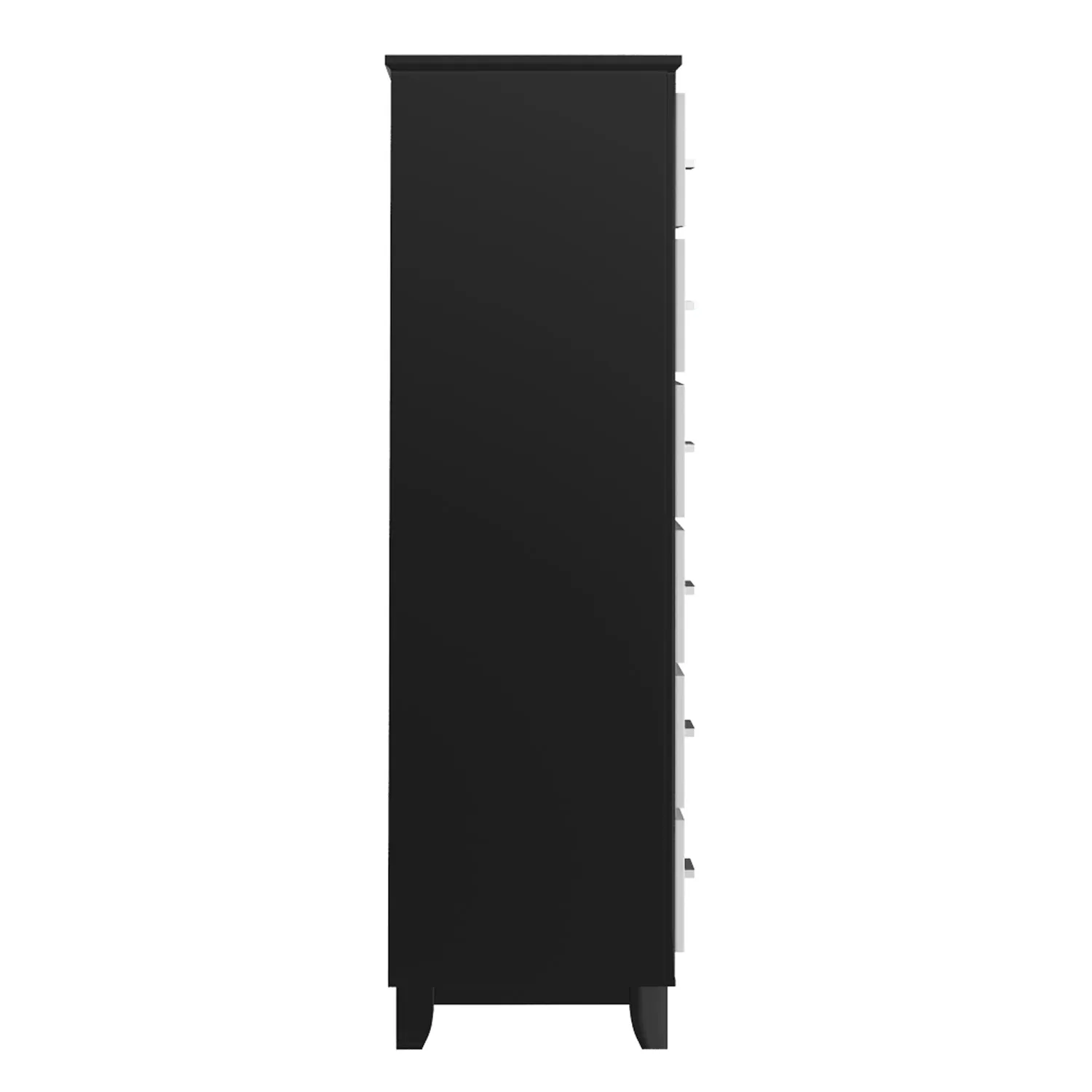 6 drawer chest storage organization for office home decor, java & white