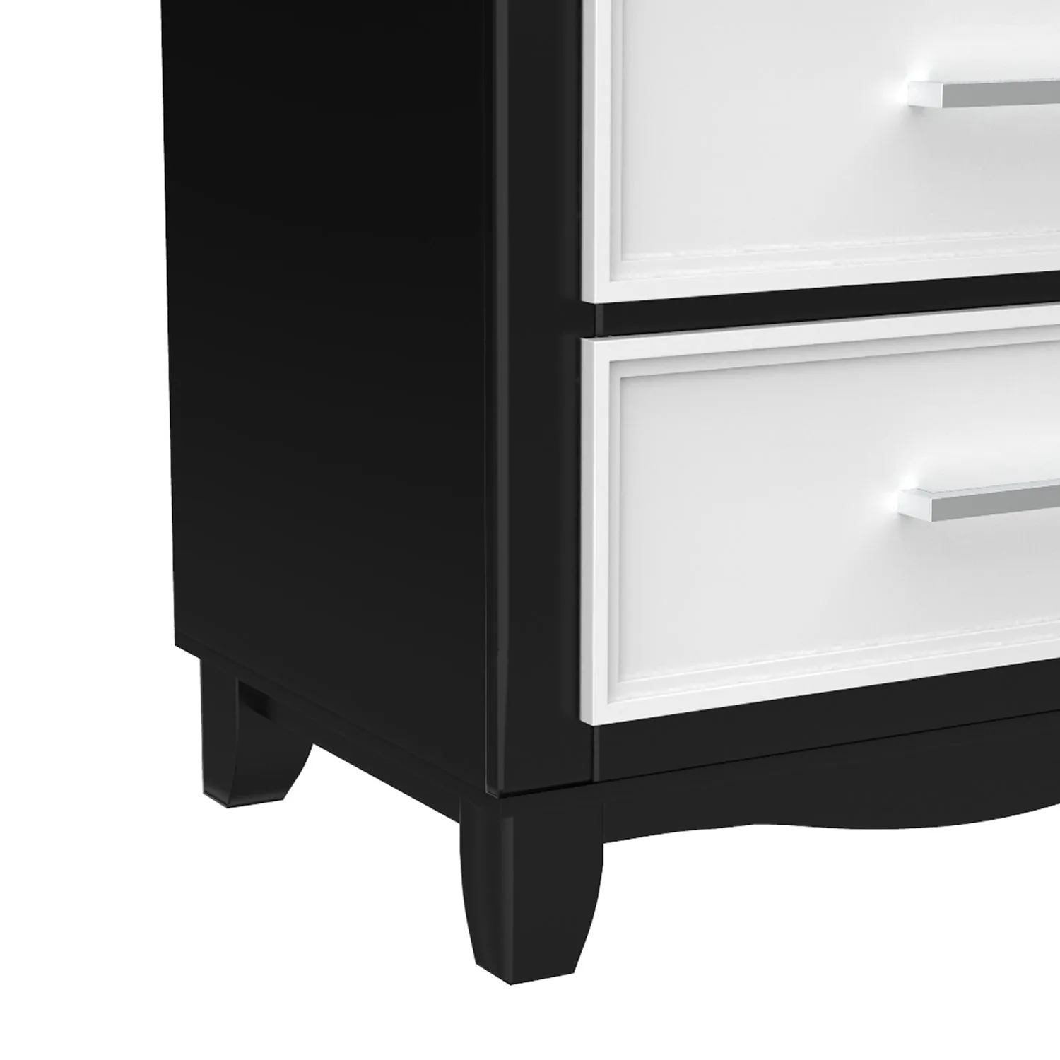 6 drawer chest storage organization for office home decor, java & white