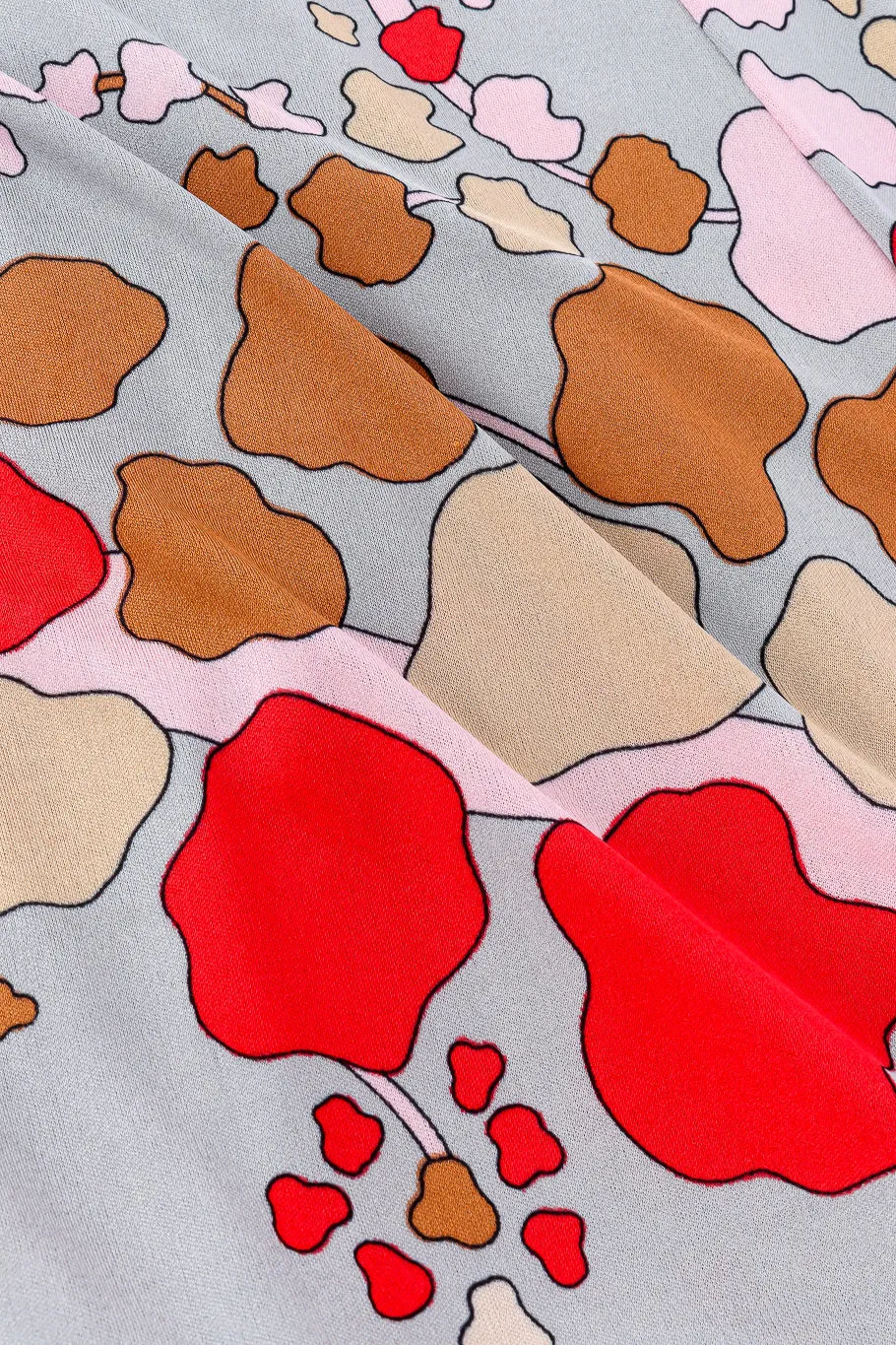Abstract Splotch Print Silk Dress