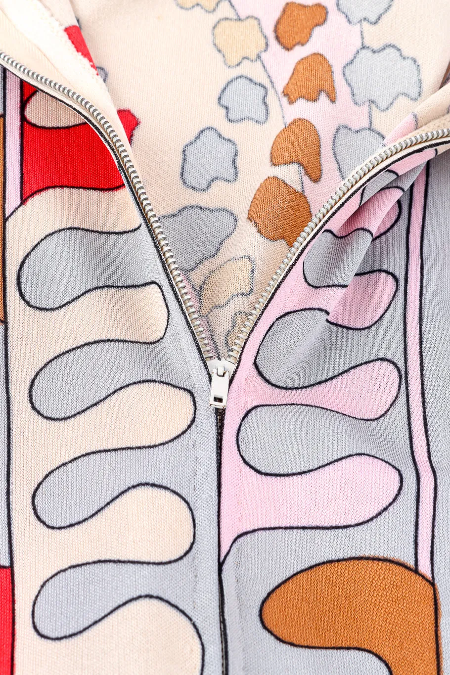Abstract Splotch Print Silk Dress