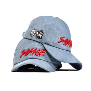 Achilles Apparel Red Denim Savage Hat