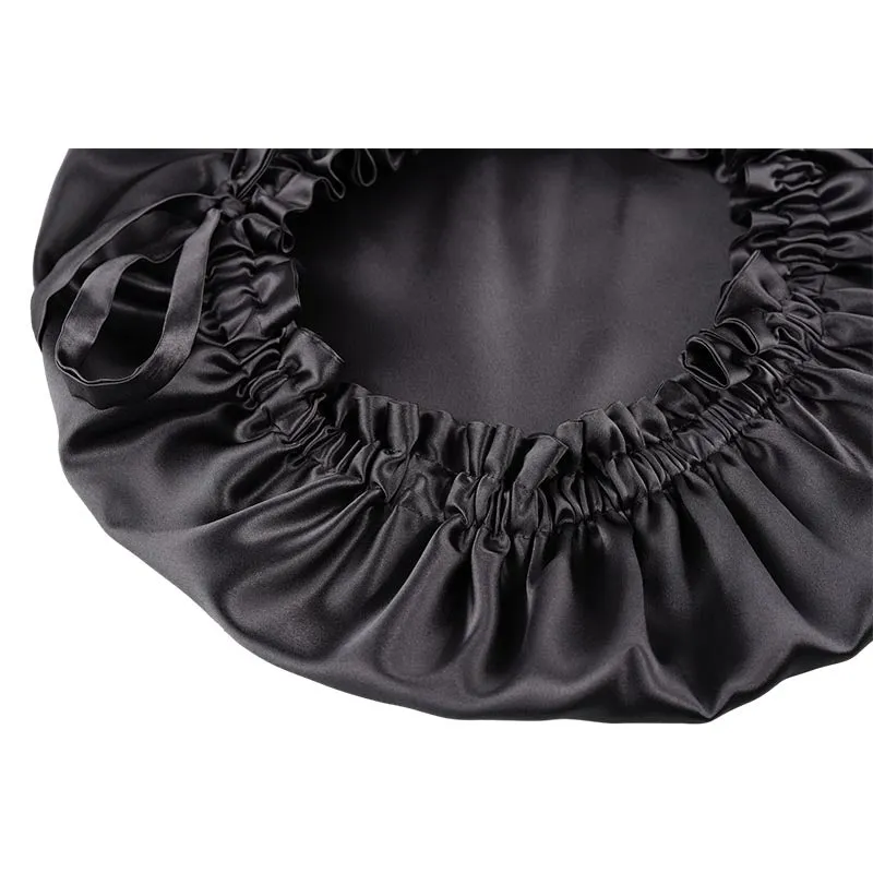Adjustable silk bonnet Charcoal - Dropshipping