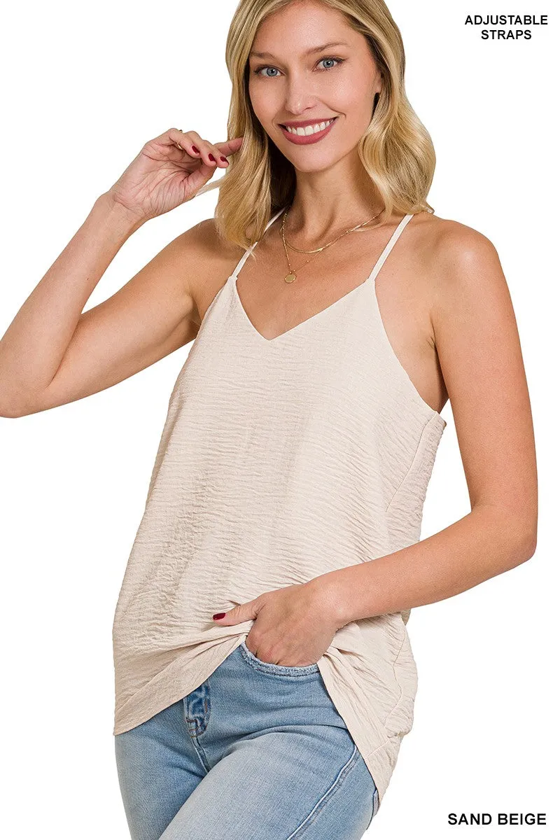Adjustable Strap V-neck Cami