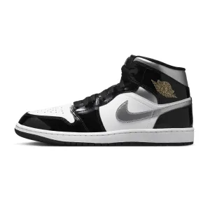 Air Jordan 1 Mid Black/Metallic Silver White HV0789-010