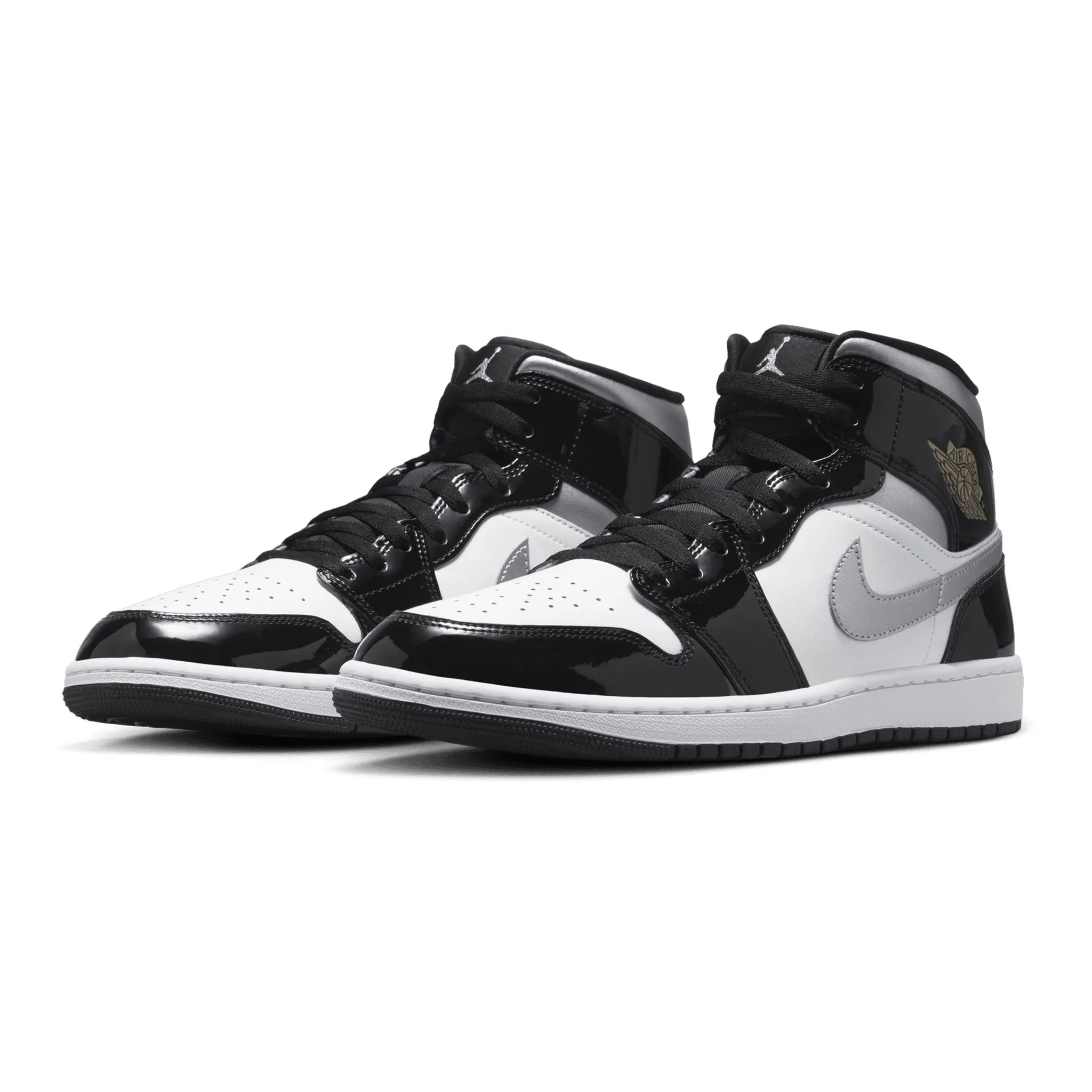 Air Jordan 1 Mid Black/Metallic Silver White HV0789-010