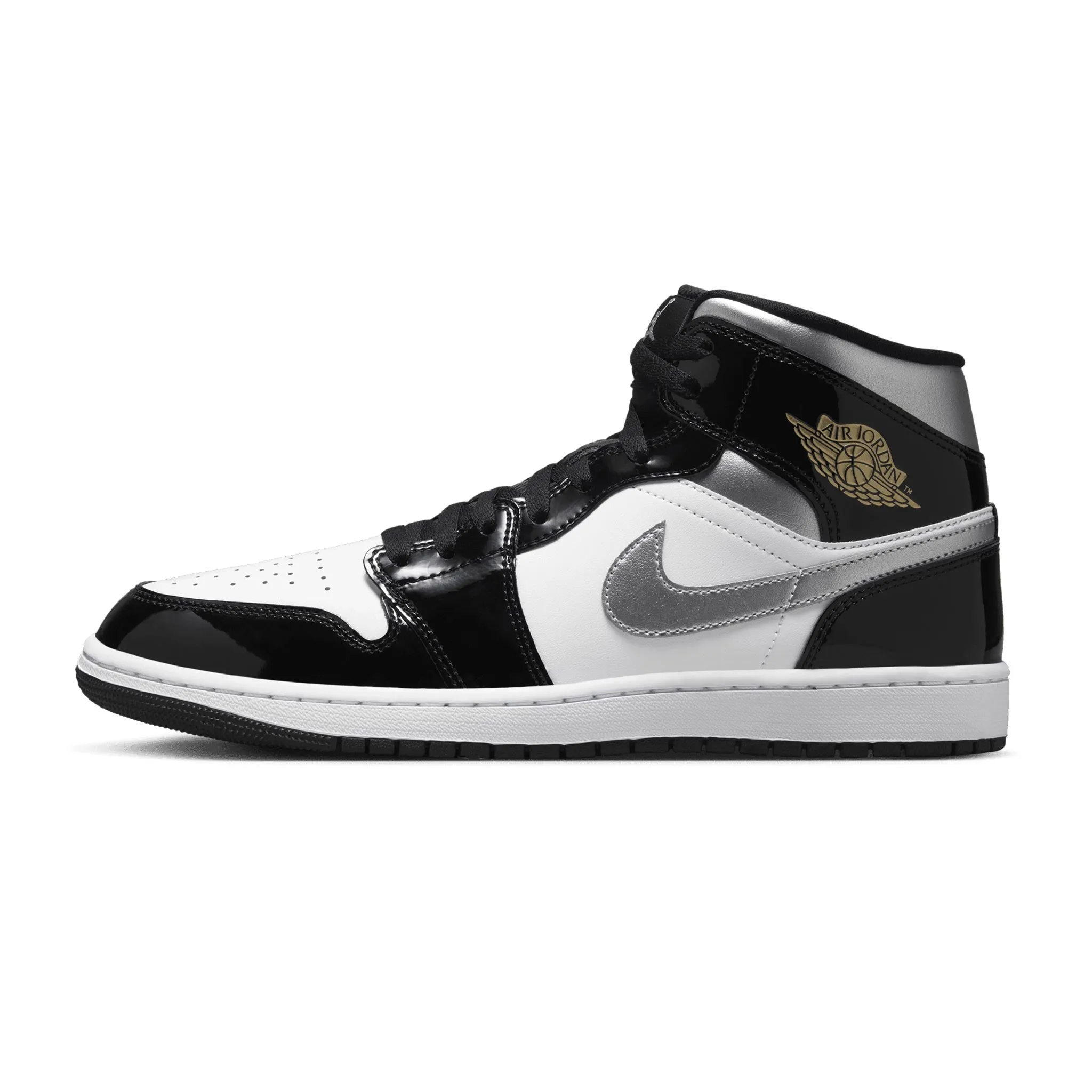 Air Jordan 1 Mid Black/Metallic Silver White HV0789-010