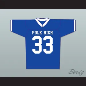 Al Bundy 33 Polk High Football Jersey Married With Children Ed O' Neill Blue with White Trim
