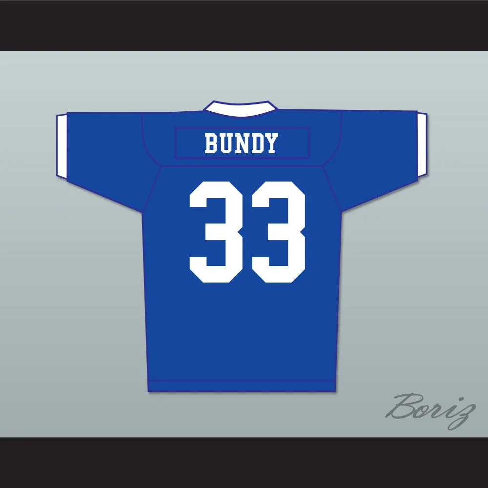 Al Bundy 33 Polk High Football Jersey Married With Children Ed O' Neill Blue with White Trim