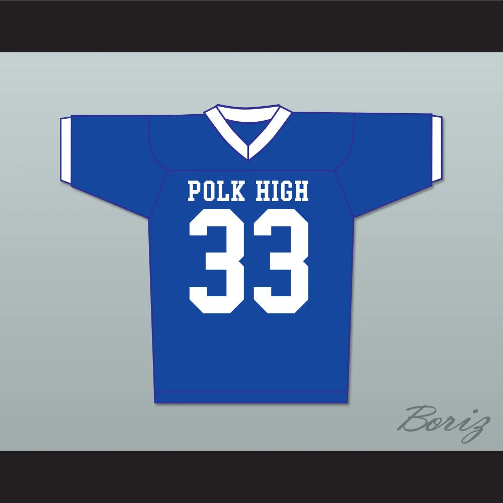 Al Bundy 33 Polk High Football Jersey Married With Children Ed O' Neill Blue with White Trim