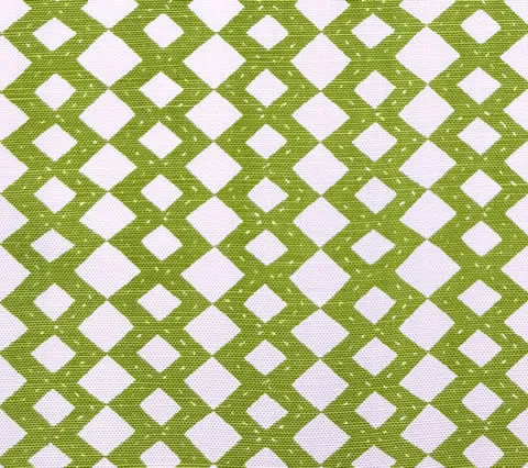 Alan Campbell Fabric: Handstitch - Custom Lime on White Belgian Linen / Cotton