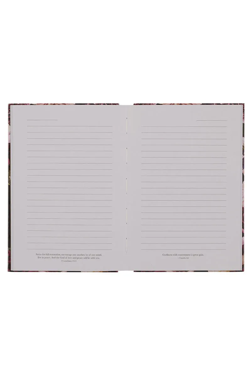 All Things Burgundy Floral Quarter-Bound Journal