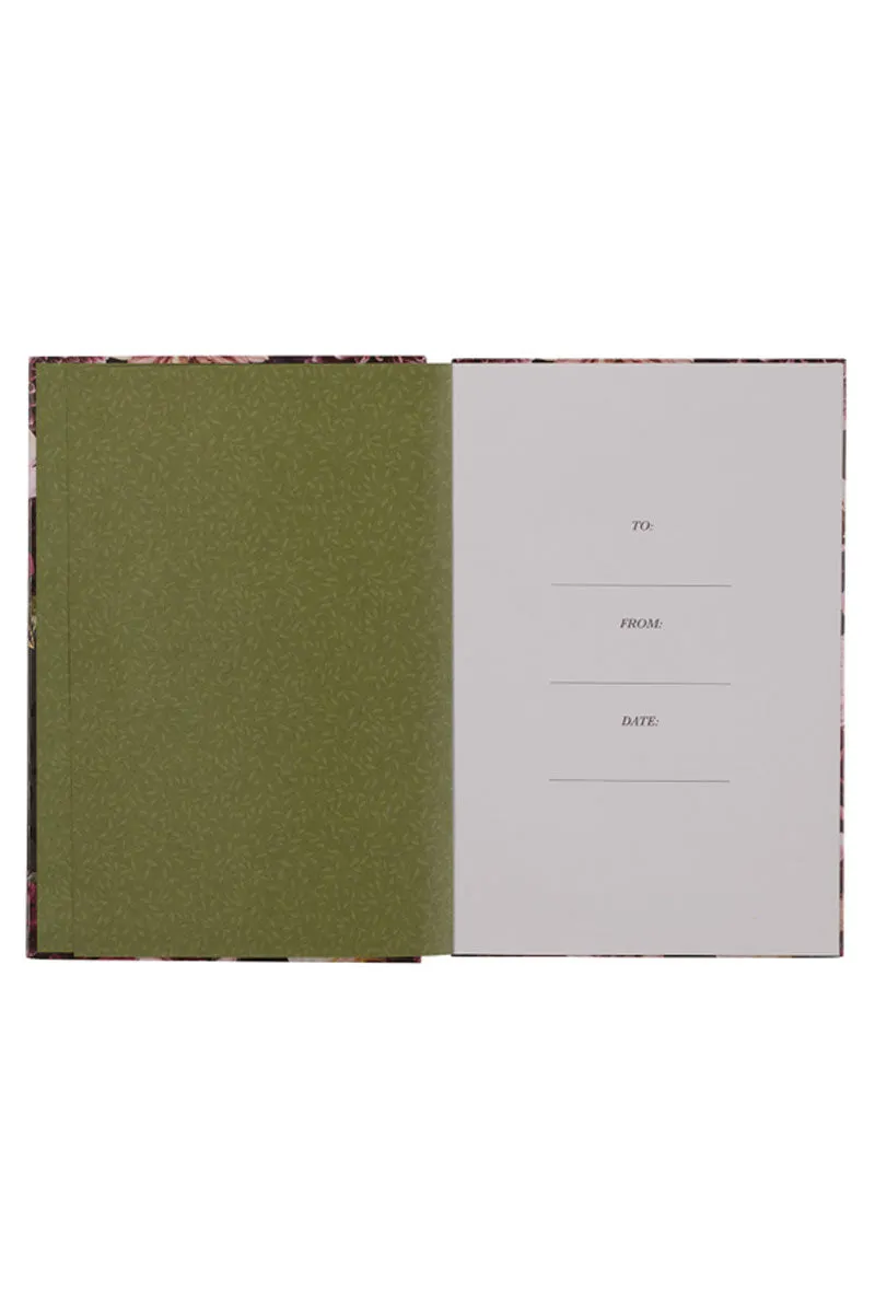 All Things Burgundy Floral Quarter-Bound Journal