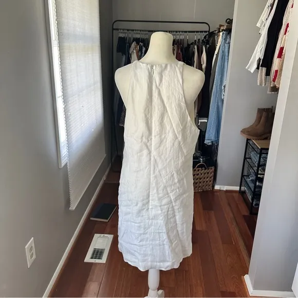 &amp; Other Stories White Linen A-Line Dress - Size 8
