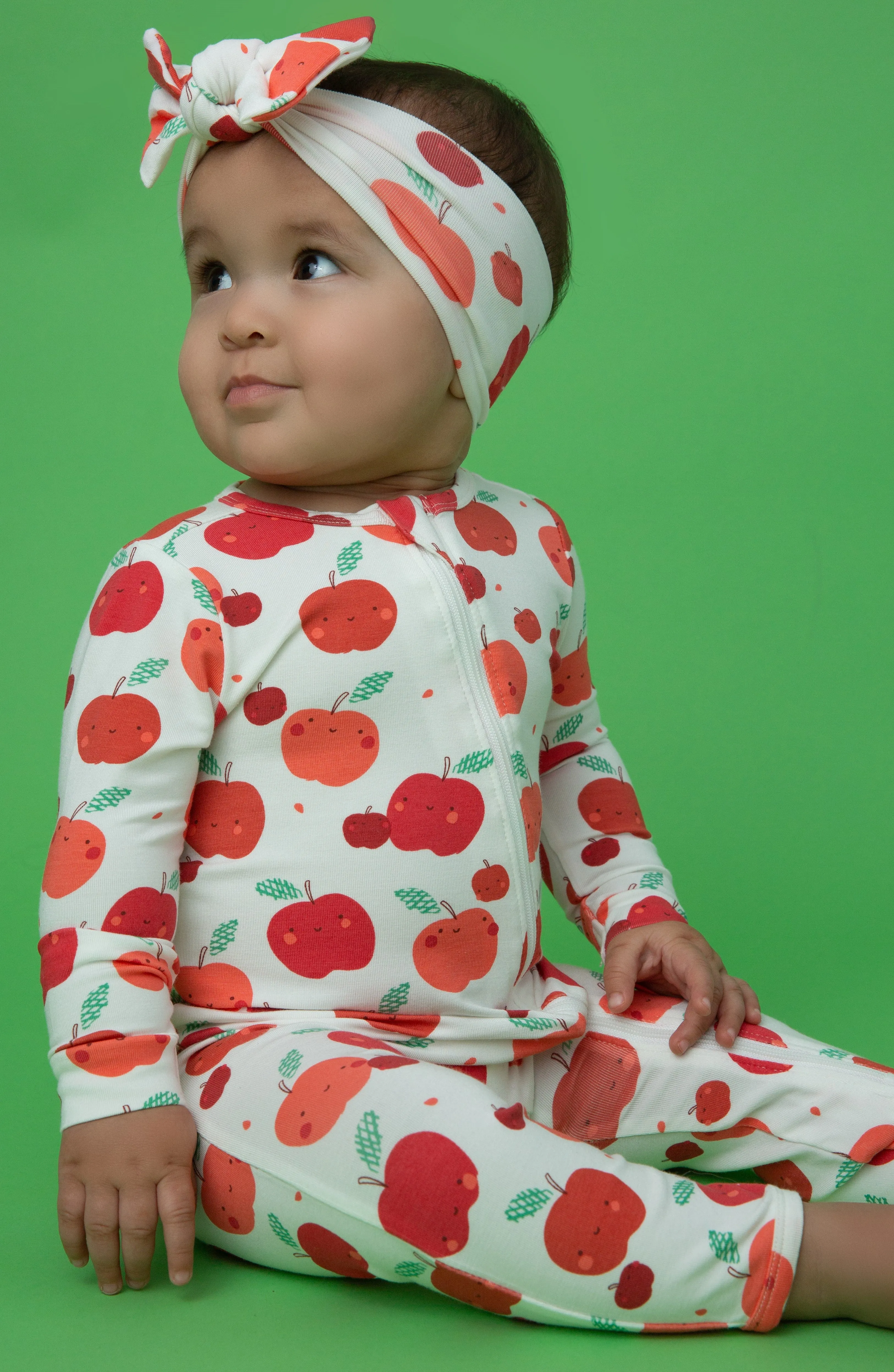 Angel Dear Apple Orchard Bamboo Footie with Zipper