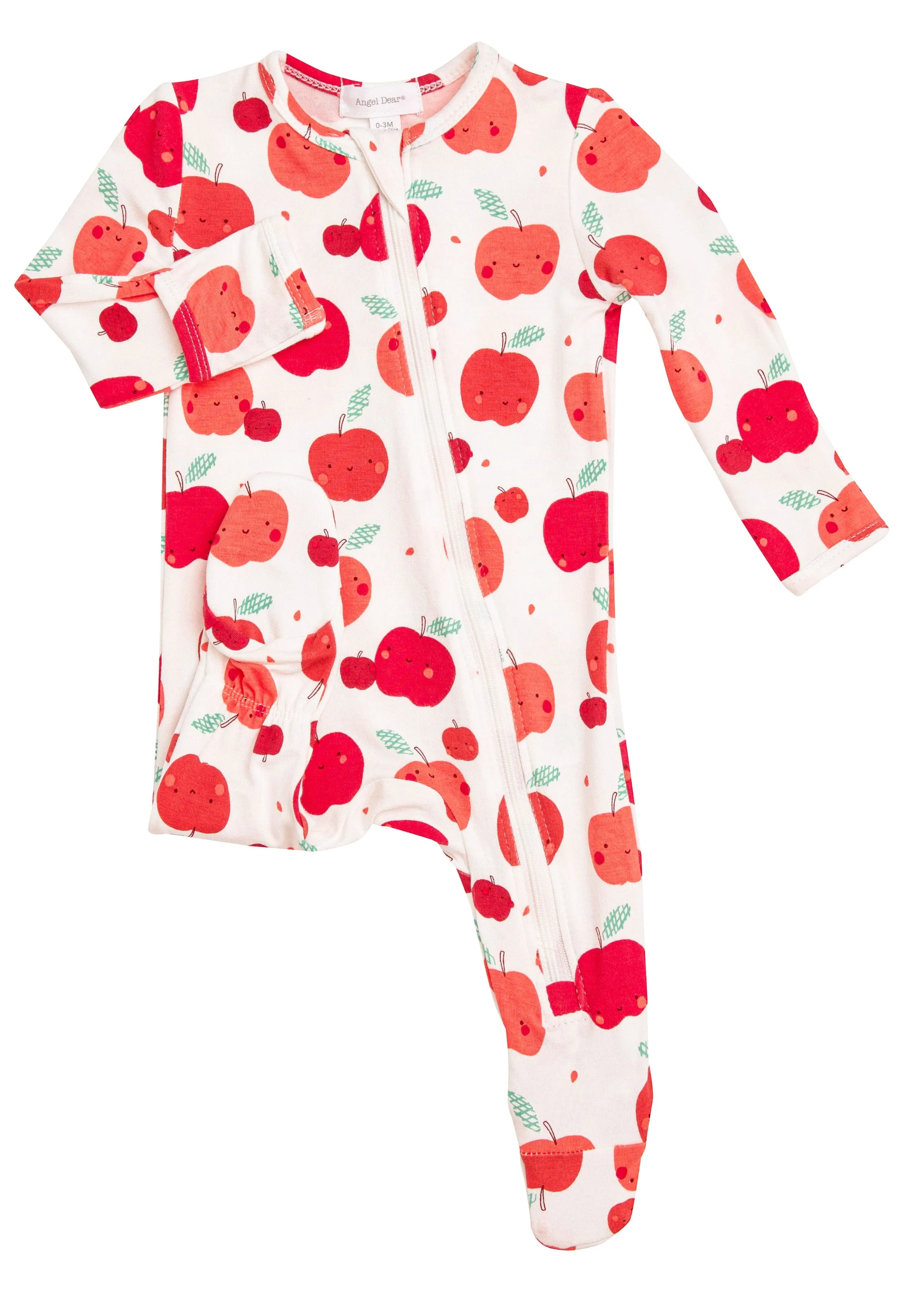 Angel Dear Apple Orchard Bamboo Footie with Zipper