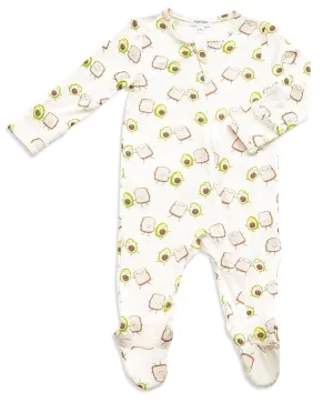 Angel Dear Avo Toast Bamboo Footie with Zipper