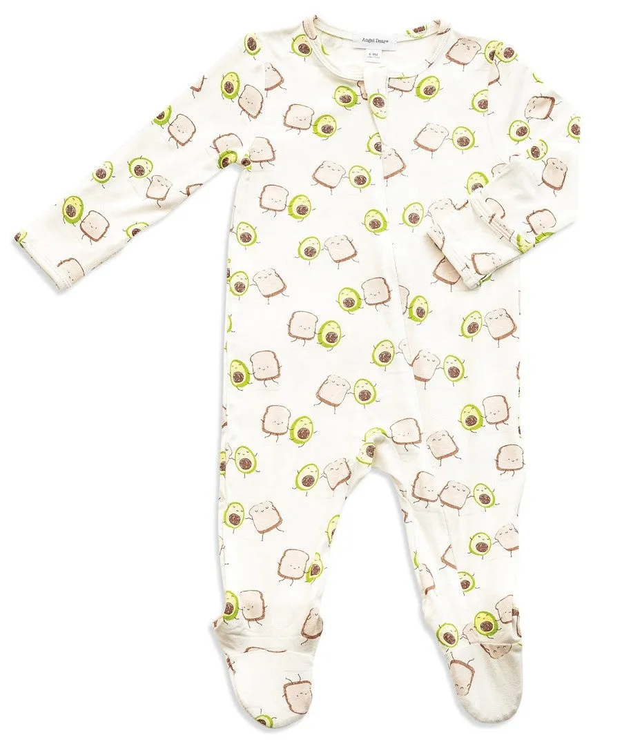 Angel Dear Avo Toast Bamboo Footie with Zipper