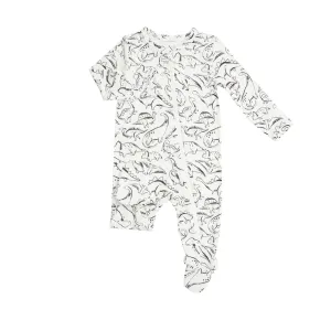 Angel Dear Black Dino Footie with Zipper