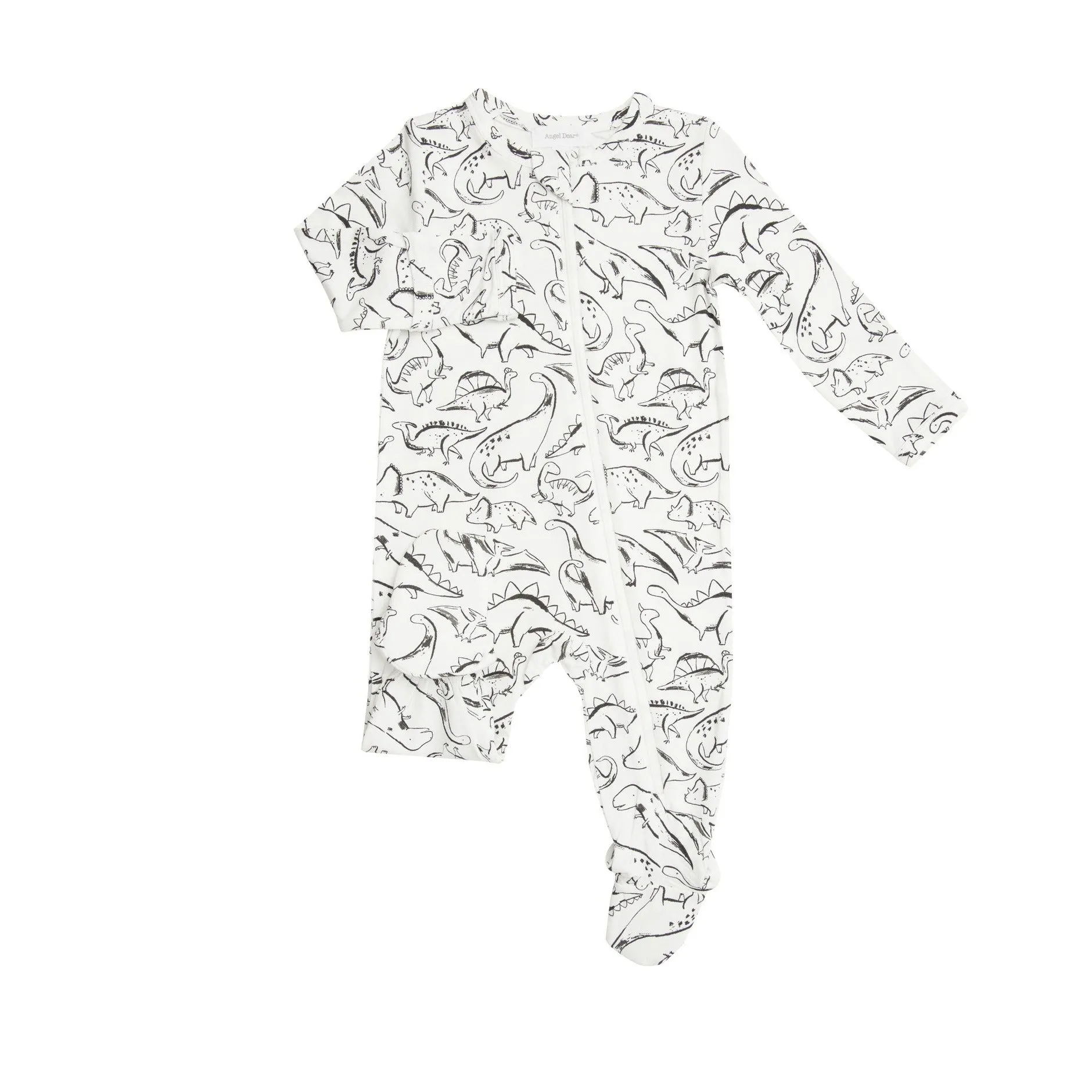 Angel Dear Black Dino Footie with Zipper