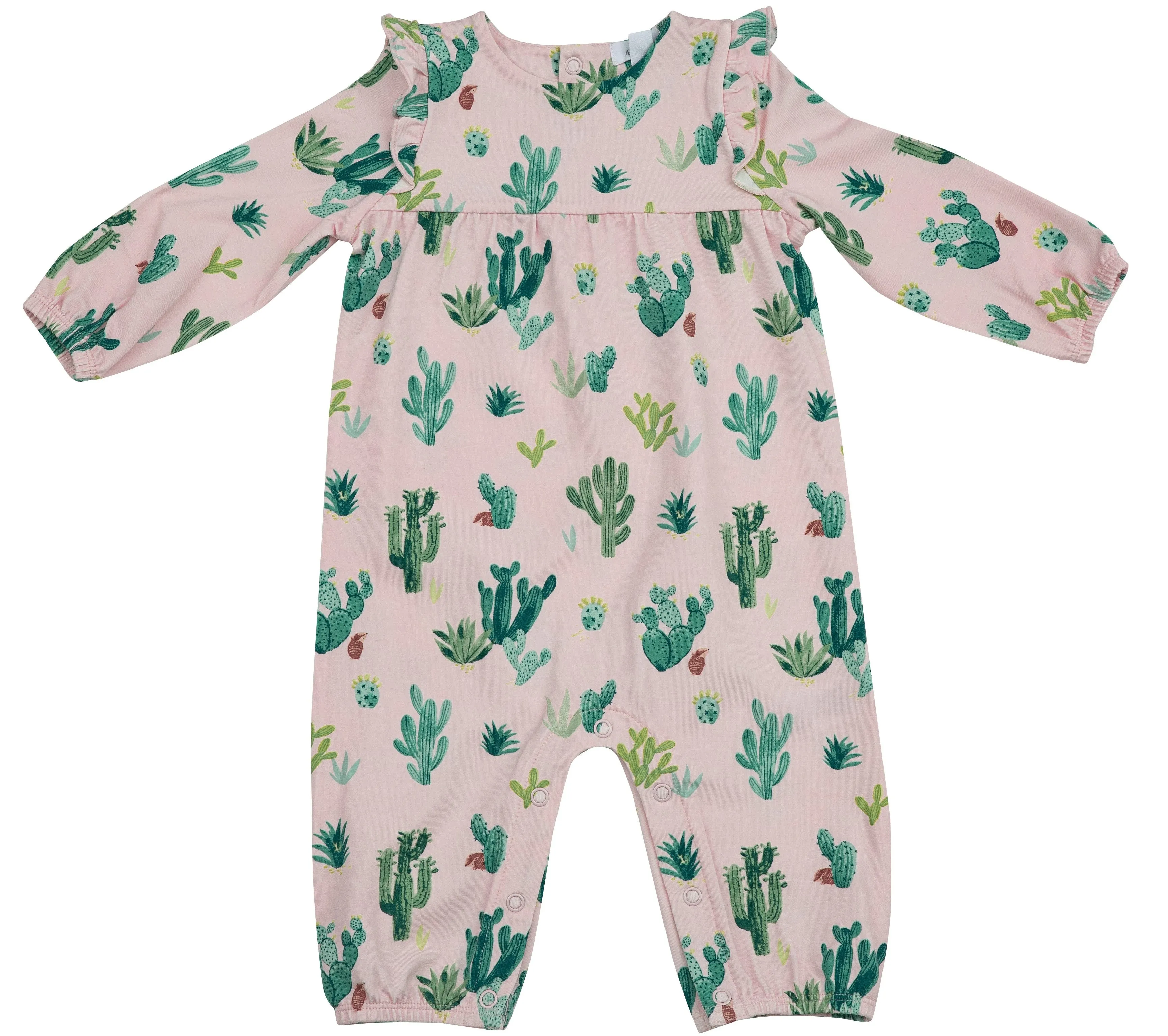 Angel Dear Cactus Pink Ruffle Sleeve Romper