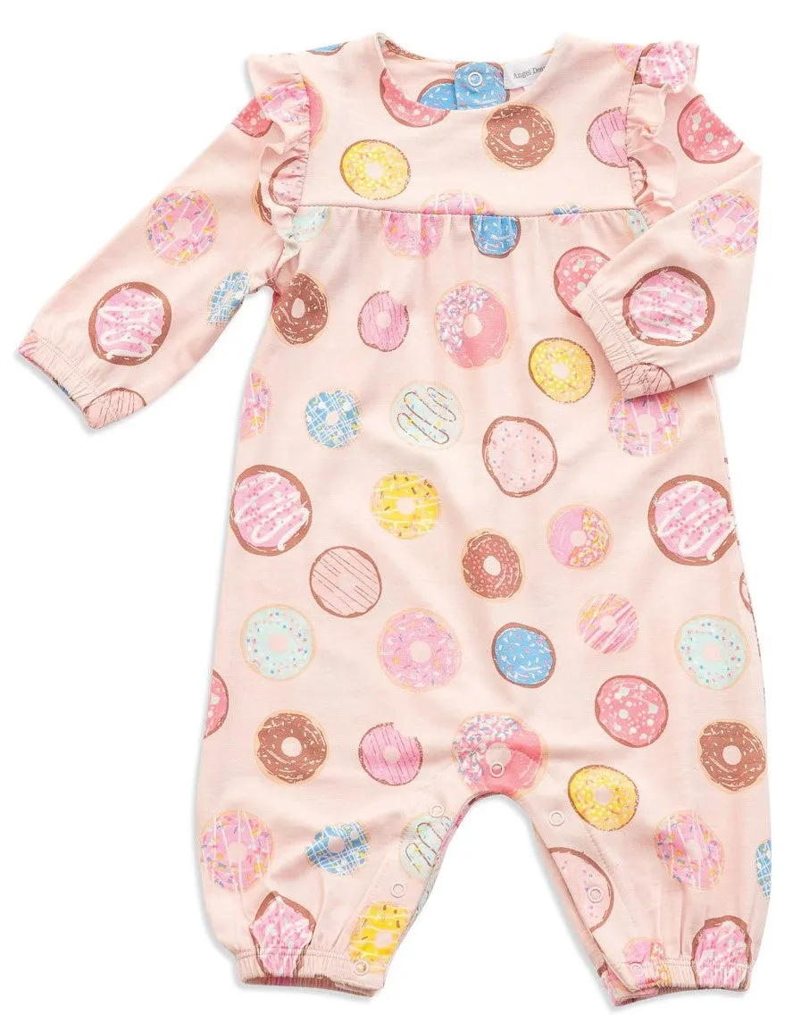 Angel Dear Donuts Bamboo Ruffle Sleeve Romper