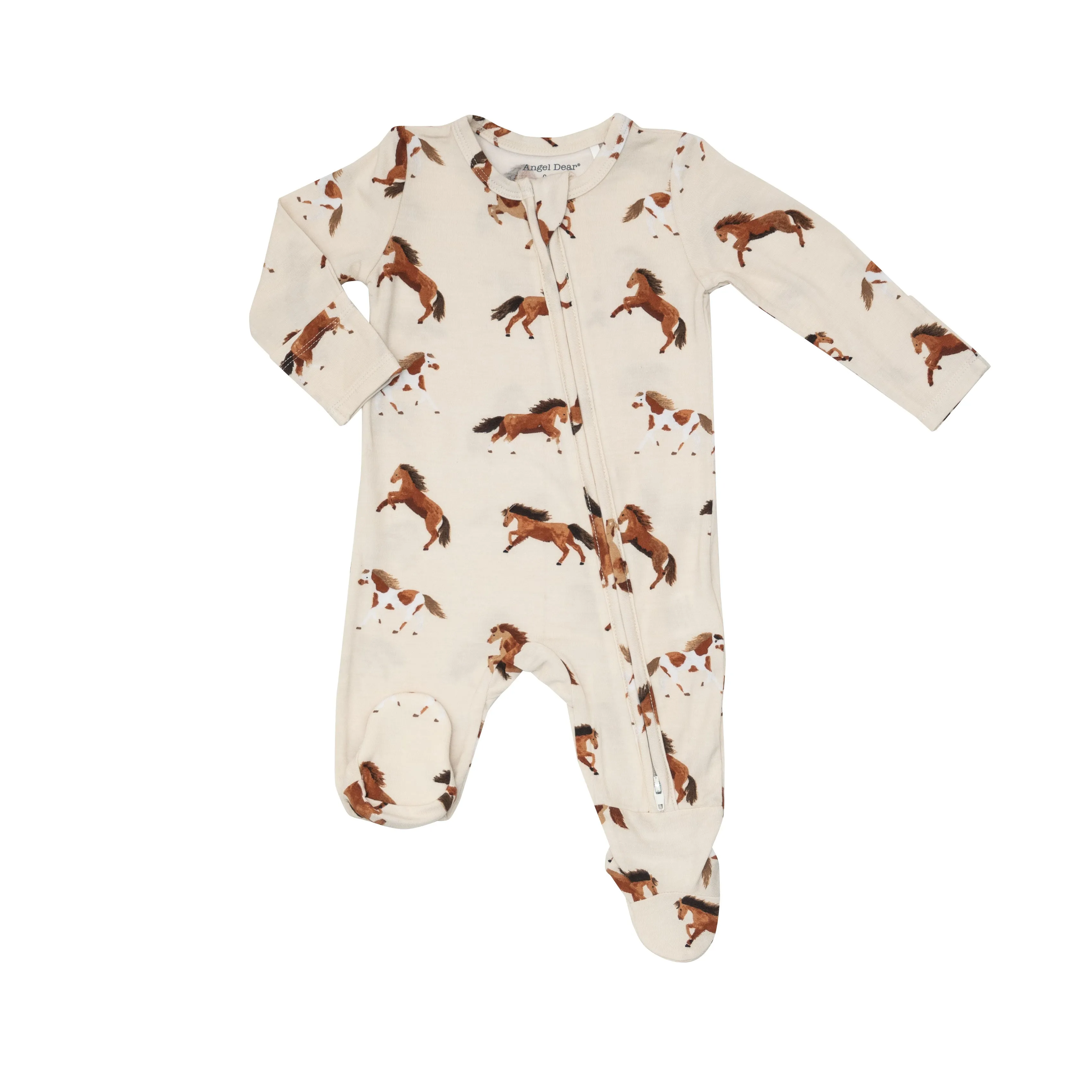Angel Dear Horses 2 Way Zipper Footie