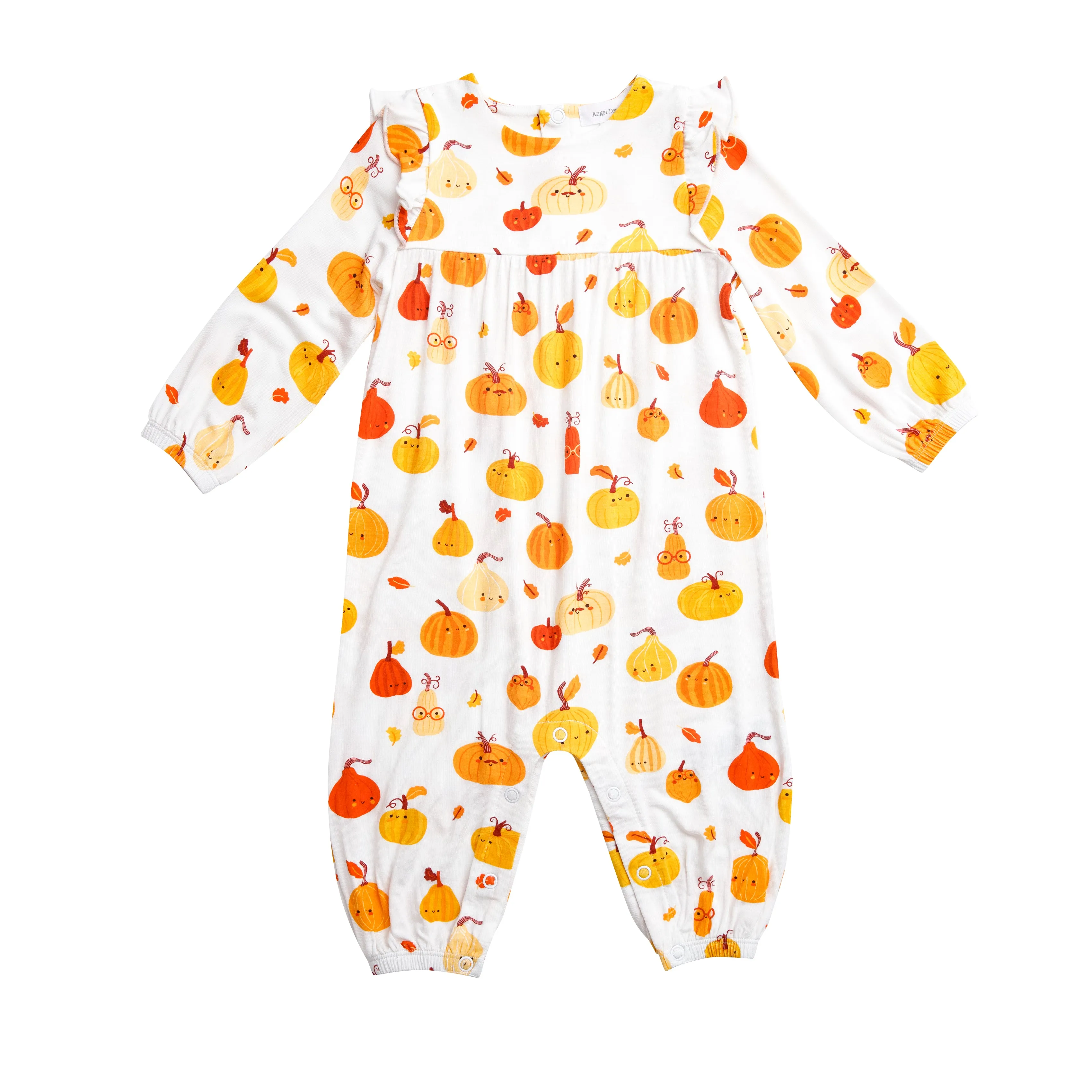 Angel Dear Pumpkins Ruffle Sleeve Romper