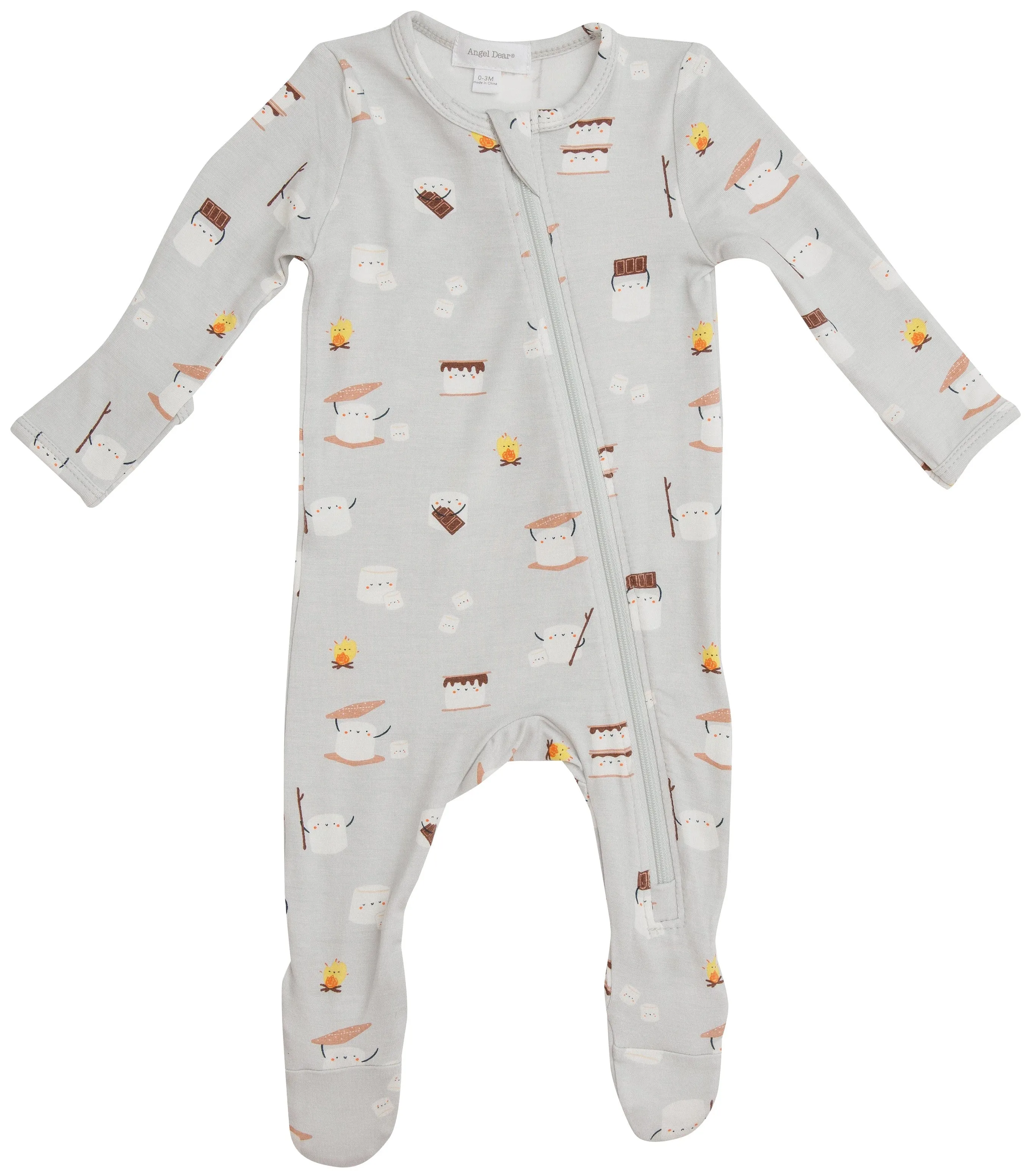 Angel Dear Smores Bamboo Footie with Zipper