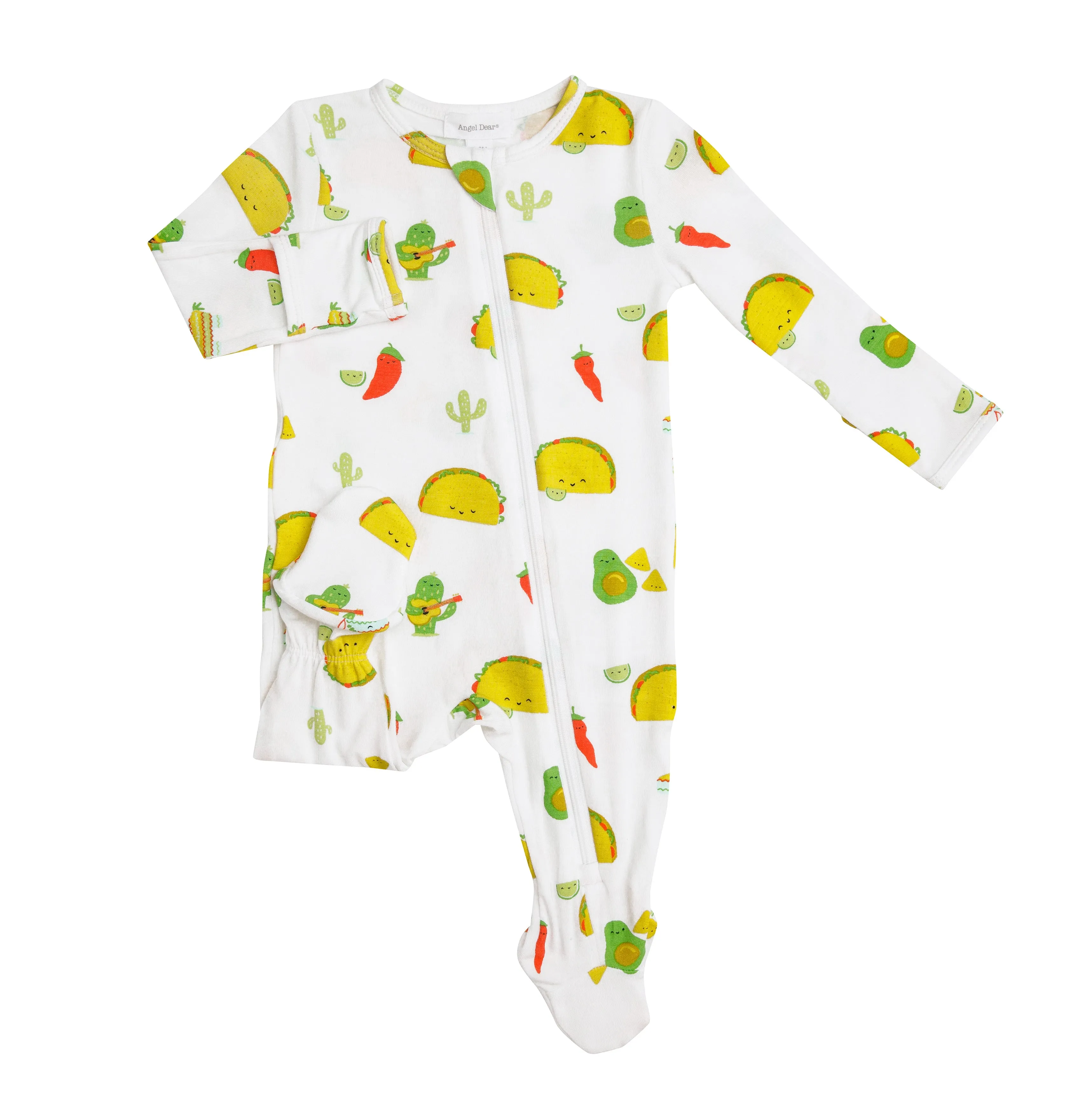 Angel Dear Taco Party Bamboo Footie with Zipper