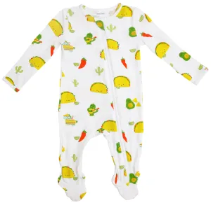Angel Dear Taco Party Bamboo Footie with Zipper