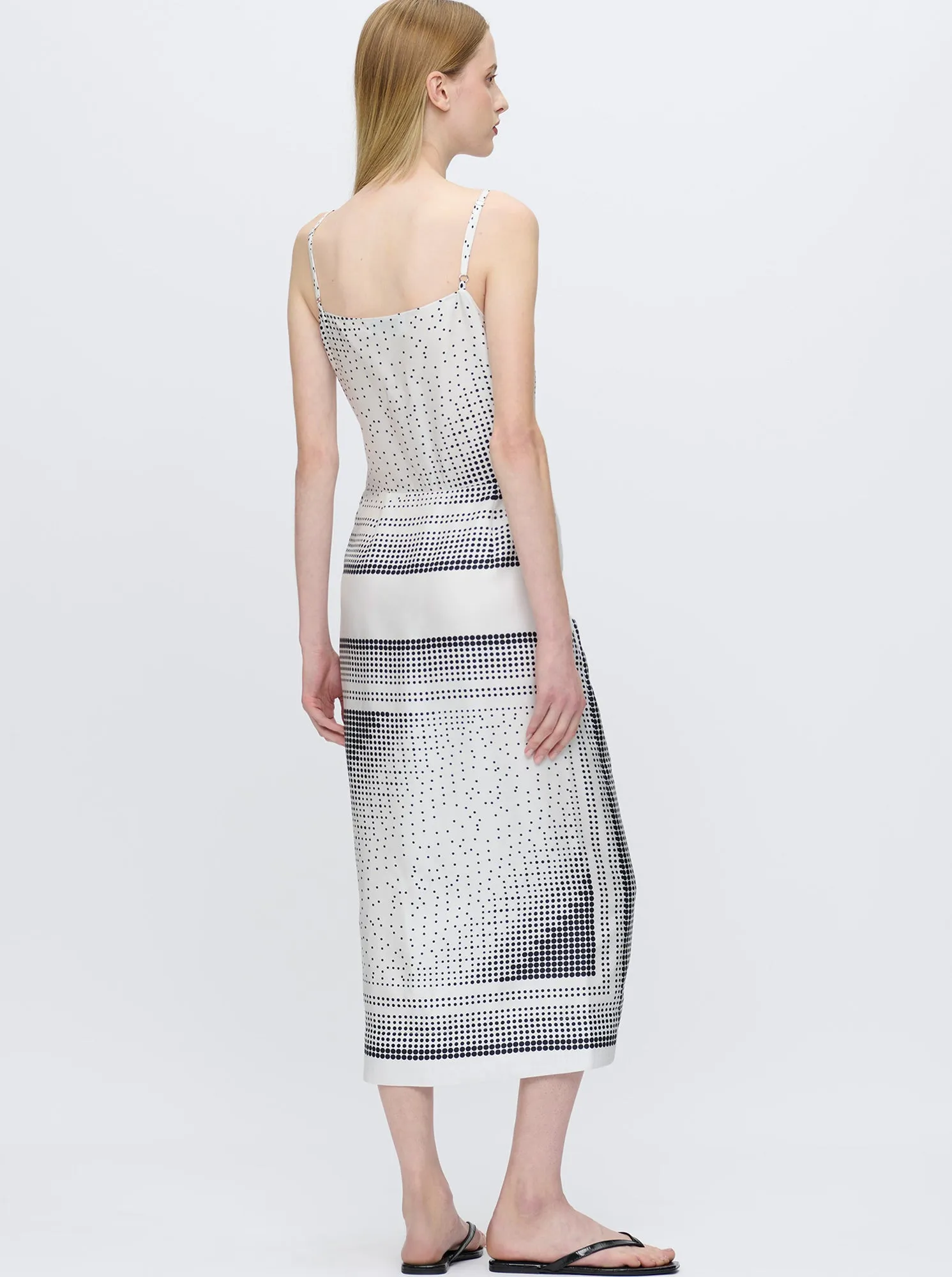 ANGIE Camisole dress White/black