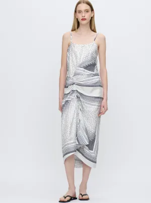 ANGIE Camisole dress White/black