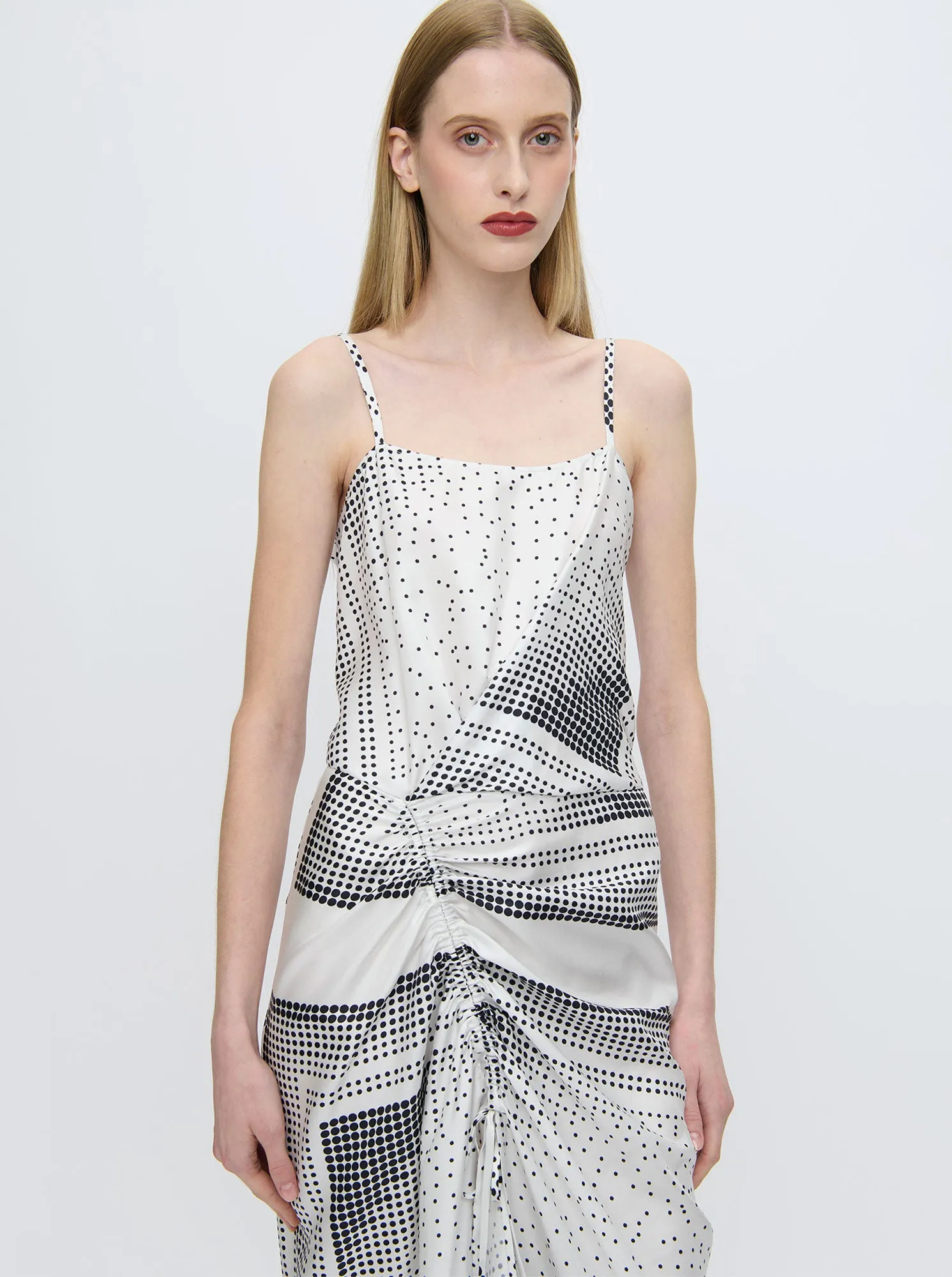 ANGIE Camisole dress White/black