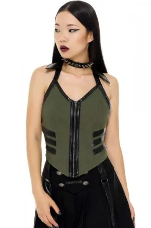 Anita Ammo Halter Top - Khaki -